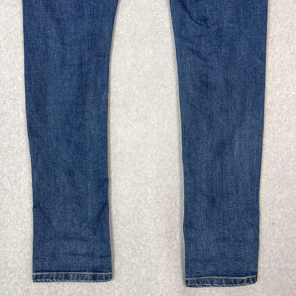 Barbell Apparel Mens 30 Slim Fit Straight Leg Jeans Blue Stretch Denim
